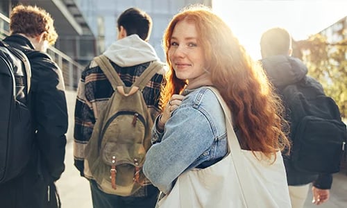 Smiling student